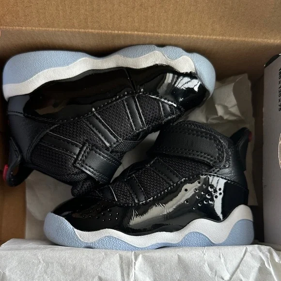 Jordan 6 Rings TD in Black, Red, and White - Picture 3 of 14